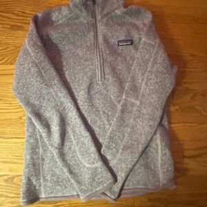 Patagonia Gray Quarter-Zip Fleece Pullover women’s medium